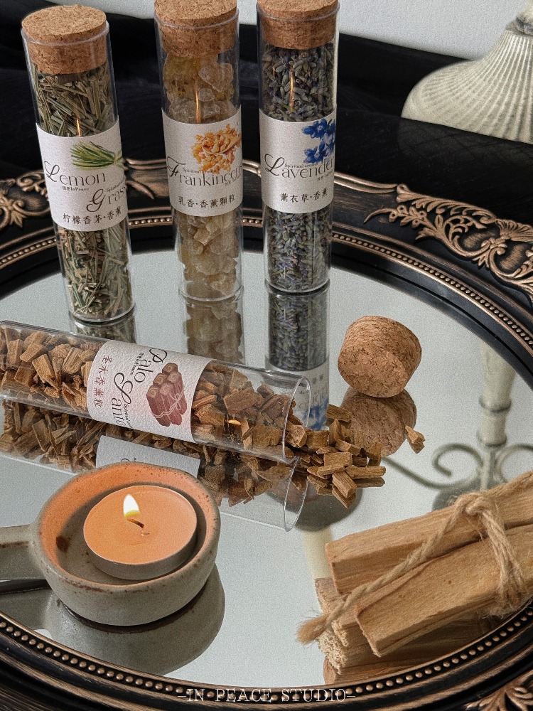 In Home Fragrance Products - 天然ハーブ植物のローストインセンスギフト、セージ、ラベンダー、フランキンセンス、レモンのアロマディフューザー、ホームフレグランス製品