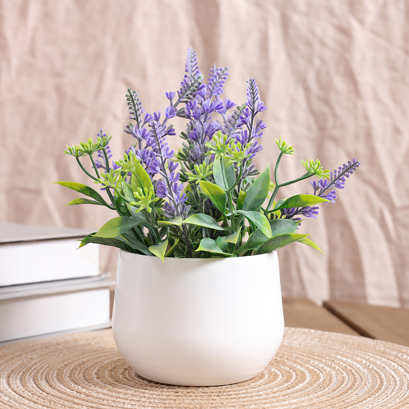 Potpourri Dried Flower - 1 個 - シミュレーションラベンダーポット、家の装飾、オフィスのデスクトップの装飾、リアルな、プラスチック、新築祝いのギフト、人工植物