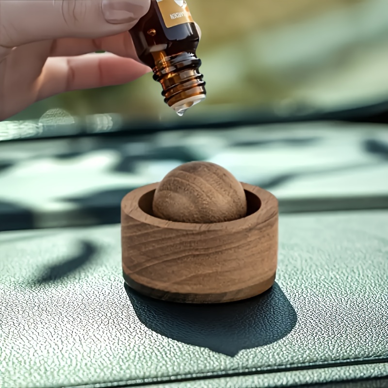 Home Fragrance Janzen - 車＆家庭用エッセンシャルオイルディフューザー - 木製ミニキュートナチュラルフレグランスディフューザー、寝室、リビングルーム、バスルームに最適