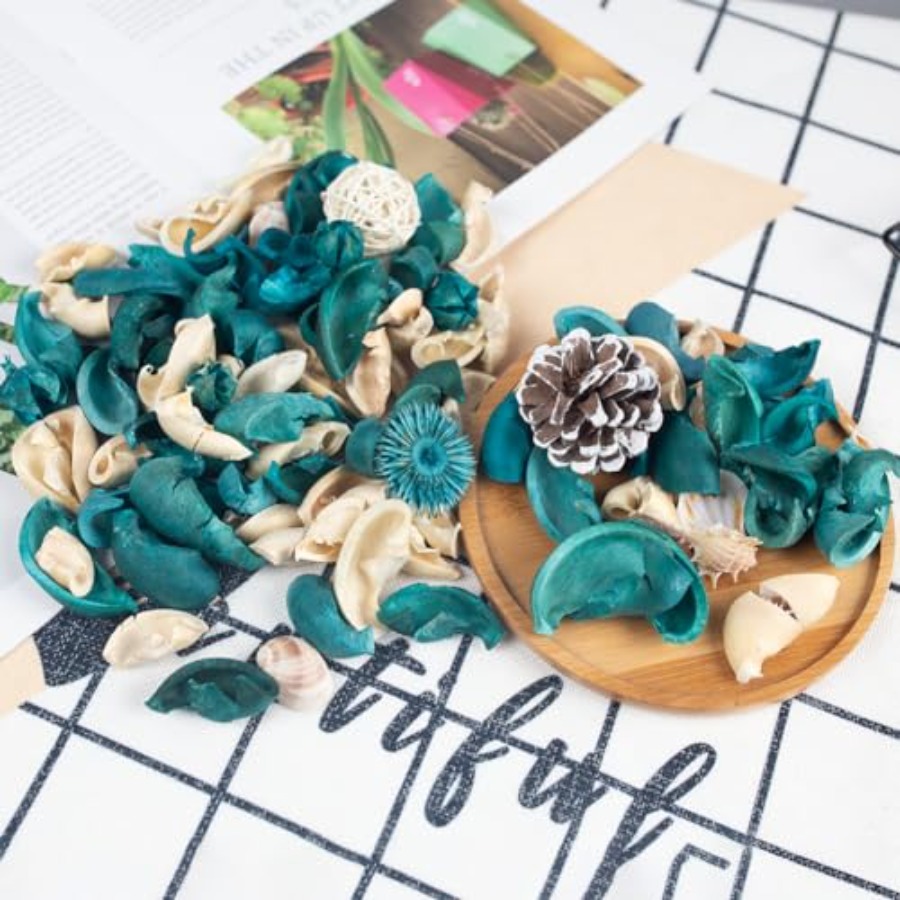 貝殻ポプリバッグ、オーシャンブリーズの香りのドライフラワーポ - Potpourri Dried Flower のレビューと価格